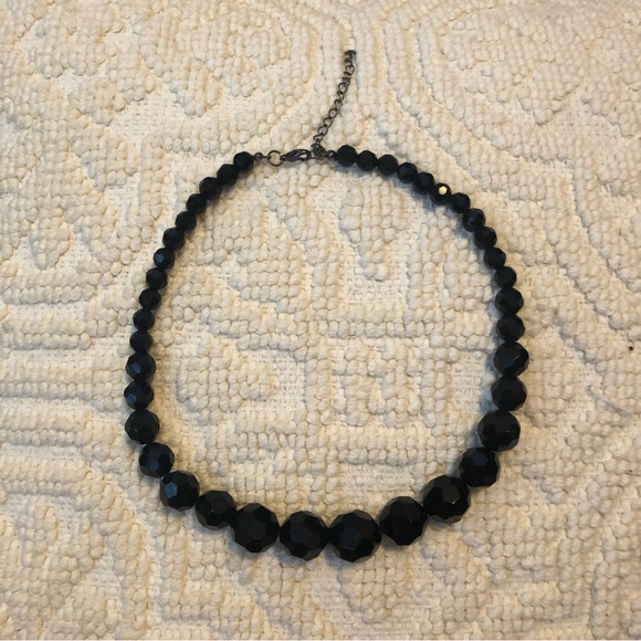 Black Beaded Necklace - Picture 2 of 3